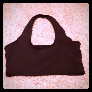 Wrap around neck cropped shirt